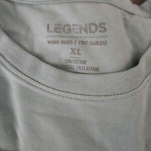 NWT - Legends Mens Aviation Tee Curved Hem Washed Ink in Cloud Blue XL